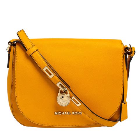 michael kors yellow crossbody purse